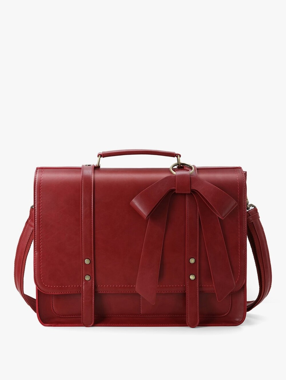 ECOSUSI Women Briefcase PU Leather Laptop Shoulder Satchel Computer Bag